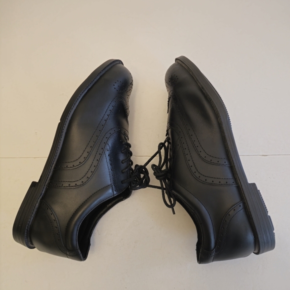 Hush Puppies Professionals Men's Wing Tip Oxford Black Lace up Shoes Size 10.5 - Picture 11 of 16